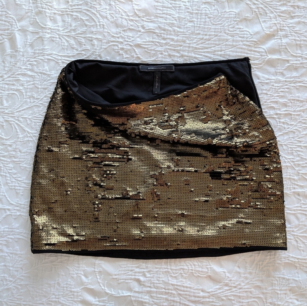 BCBG Sequined Miniskirt